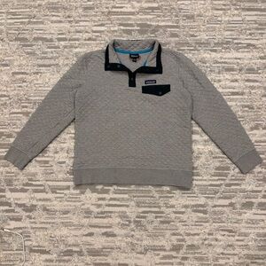 Patagonia Organic Cotton Quilt Snap-T Pullover Sweater Women’s Small Quilted